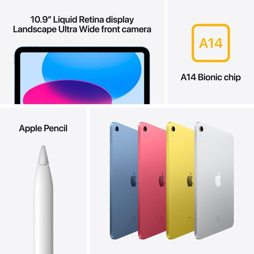 Open Box - Apple iPad 10.9" 64GB with Wi-Fi 6 (10th Generation) - Silver