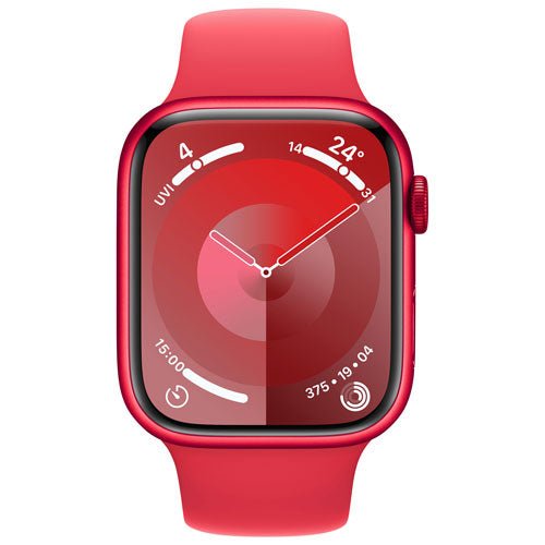 Apple Watch Series 9 (GPS + Cellular) 45mm (PRODUCT)RED Aluminum Case with (PRODUCT)RED Sport Band  - Open Box New - a Year Apple warranty