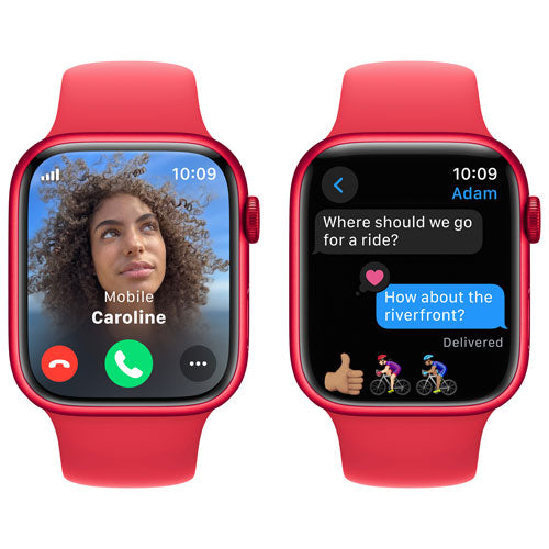 Apple Watch Series 9 (GPS + Cellular) 45mm (PRODUCT)RED Aluminum Case with (PRODUCT)RED Sport Band  - Open Box New - a Year Apple warranty