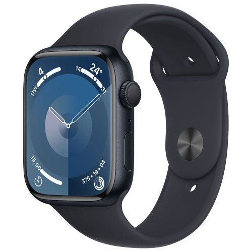 Refurbished (Good) - Apple Watch Series 9 (GPS) 45mm Midnight Aluminium Case with Midnight Sport Band - Medium / Large