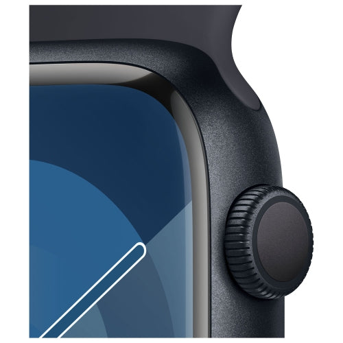 Refurbished (Good) - Apple Watch Series 9 (GPS) 45mm Midnight Aluminium Case with Midnight Sport Band - Medium / Large