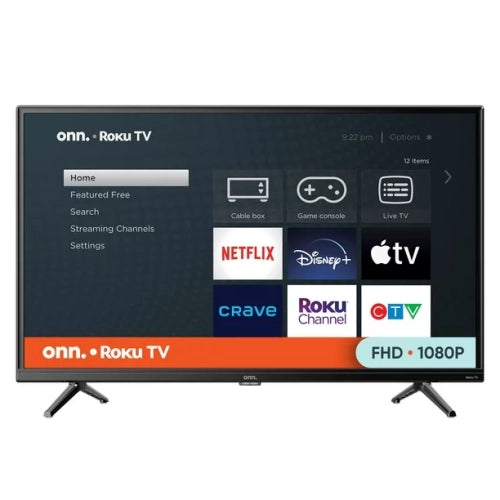 Open Box - Onn. 32” FHD 1080p Roku Smart TV (100122566-CA), 3 HDMI, 60 Hz