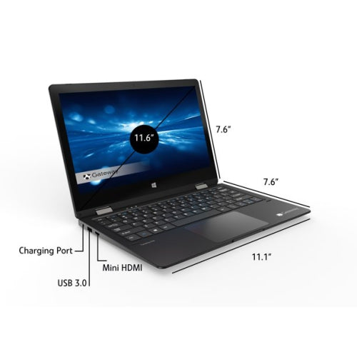 Gateway Touchscreen Laptop 11.6"  (GWTC116-2BK) HD 64GB SSD -Certified Refurbished