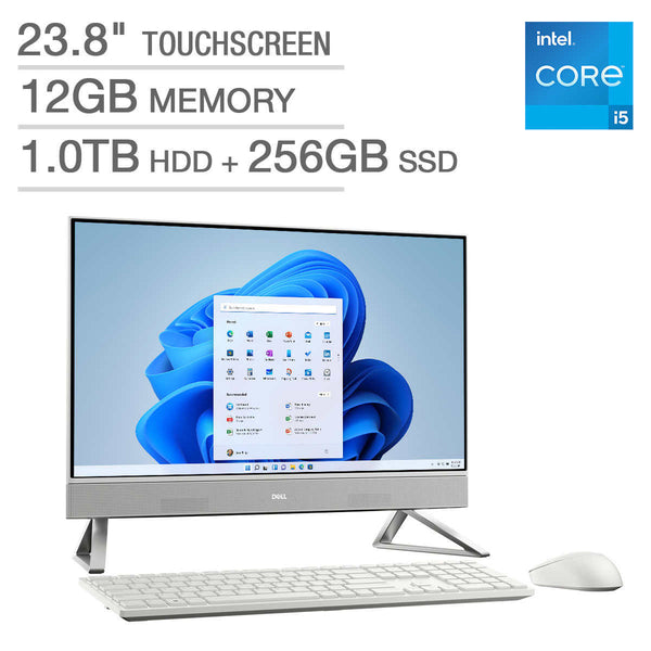 Dell Inspiron 23.8" 5410 All-in-One Touchscreen Desktop - 12th Gen Intel Core i5-1235U - 1080p - Windows 11 - 12 GB - 1 TB HDD + 256 GB SSD - Open Box